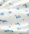 Babies' Organic Cotton Fleece Sleepsuit MARSHMALLOW+OURSIN white/MULTICO orange